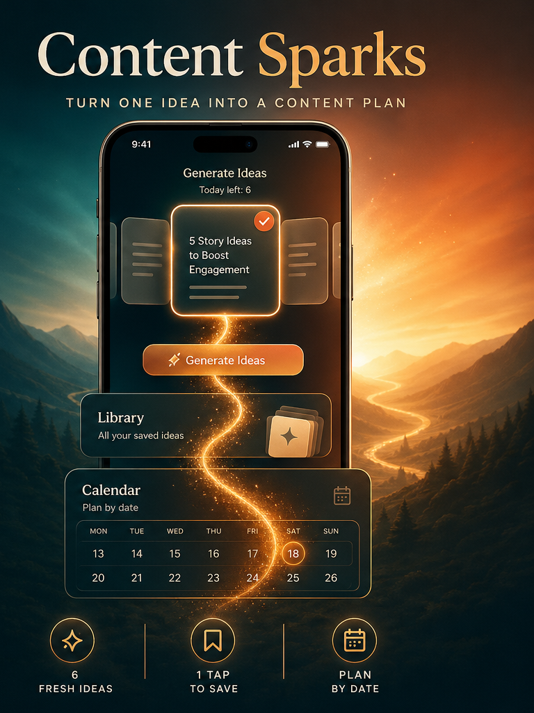 Content Sparks app preview